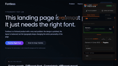 Google Font Previewer For Chrome